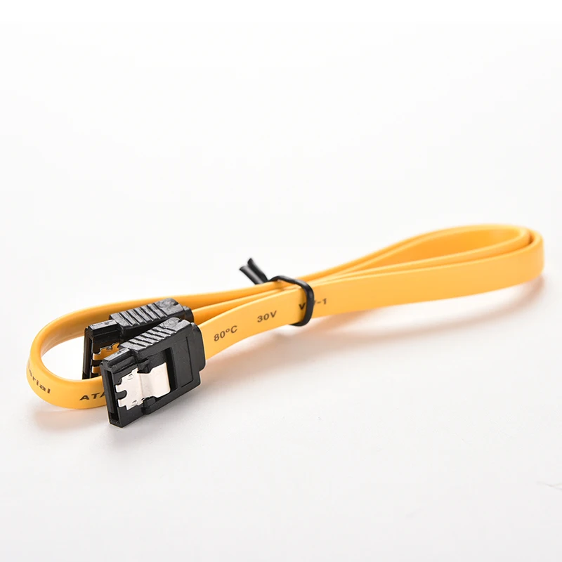

1PC 40cm Serial ATA SATA 3 RAID Data HDD Hard Drive Disk Signal Cables Yellow Red Straight High Speed SATA Data Cable