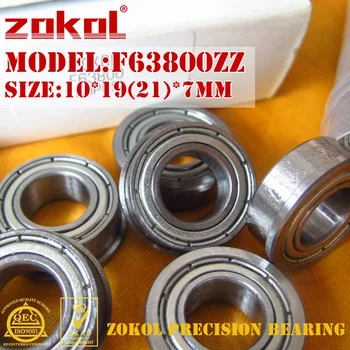 

ZOKOL F63800 ZZ bearing F63800ZZ Flange bearing F63800-ZZ Deep Groove ball bearing 10*19(21)*7mm