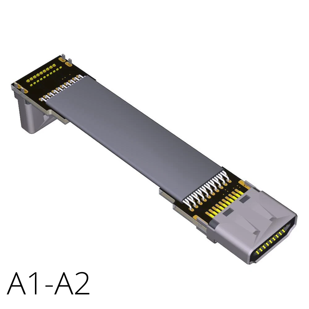 Angle cabo HDMI 2.0 To HDMI 2.0 Male 20pin FFC FPV Flat Ribbon Elbow Cable 2K 4K 50/60Hz for HDTV AV Aerial Photography A1