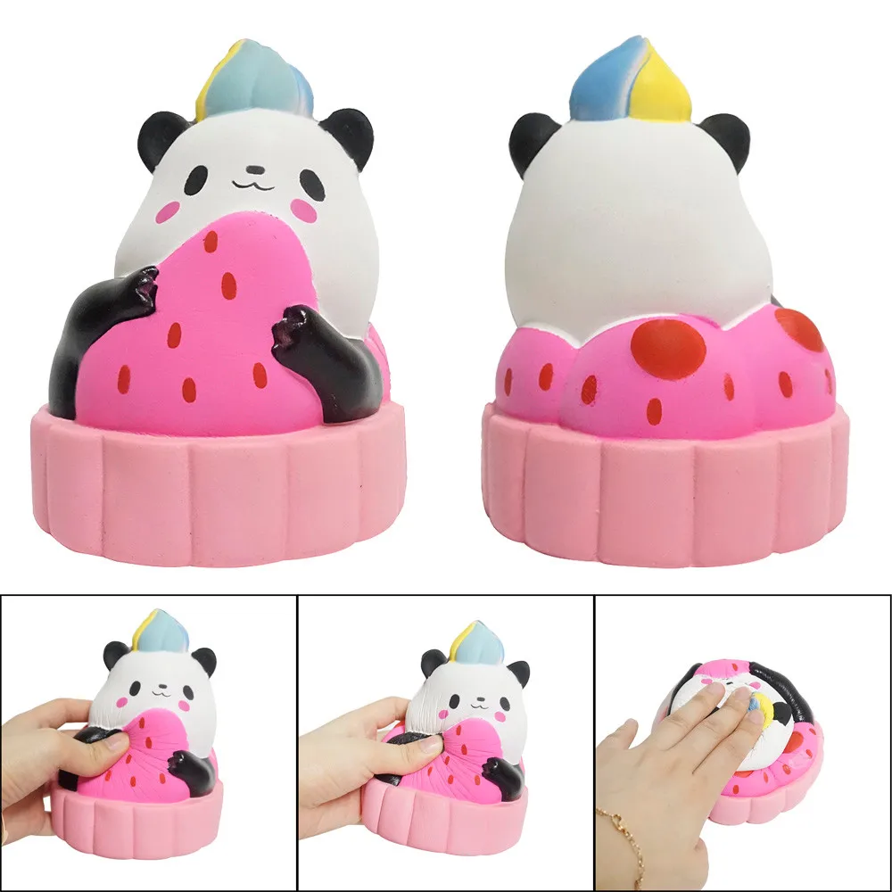 

Cartoon Panda Ice Cream Scented Slow Rising Pressure Squeeze Stress Reliever Toy Decompression toys scuishies blandos