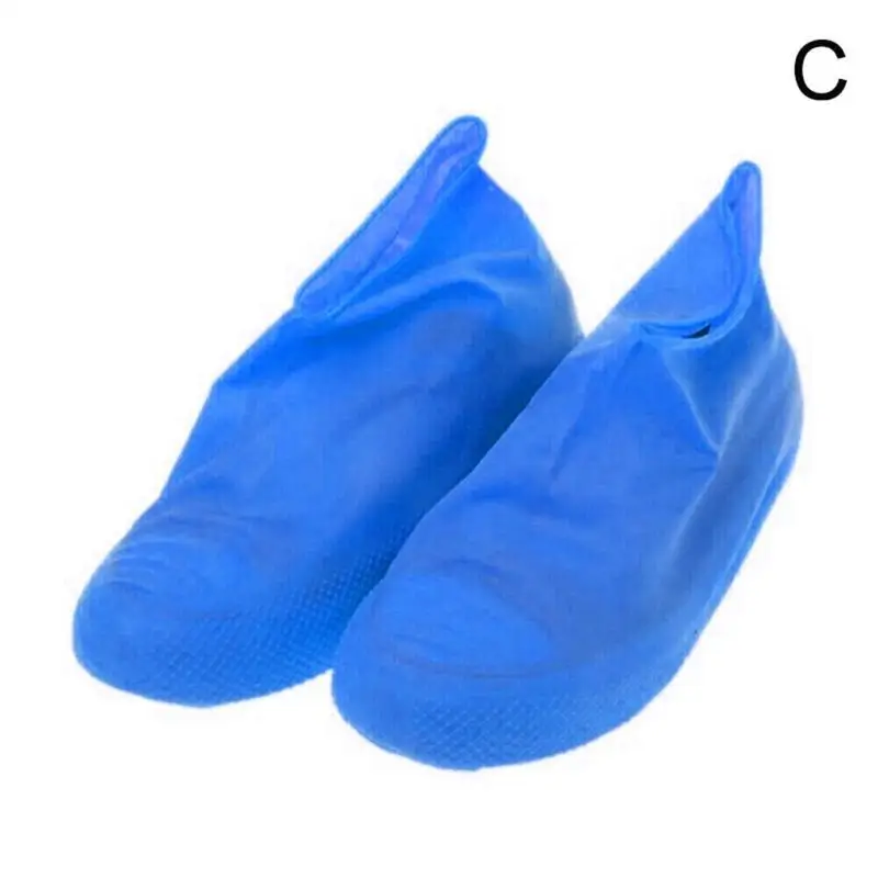 Силиконовые непромокаемые ботинки Нескользящие ботинки туфли для многократного применения непромокаемые мужские и женские ботинки для пешего туризма нескользящая обувь - Цвет: Blue
