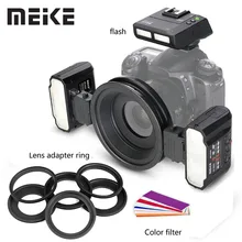 Meike MK-MT24 двухконфорочная Lite Вспышка Speedlite для Canon Nikon sony A9 A7III A7RIII и других MI типа «Горячий башмак» поддерживающие беззеркальную Камера