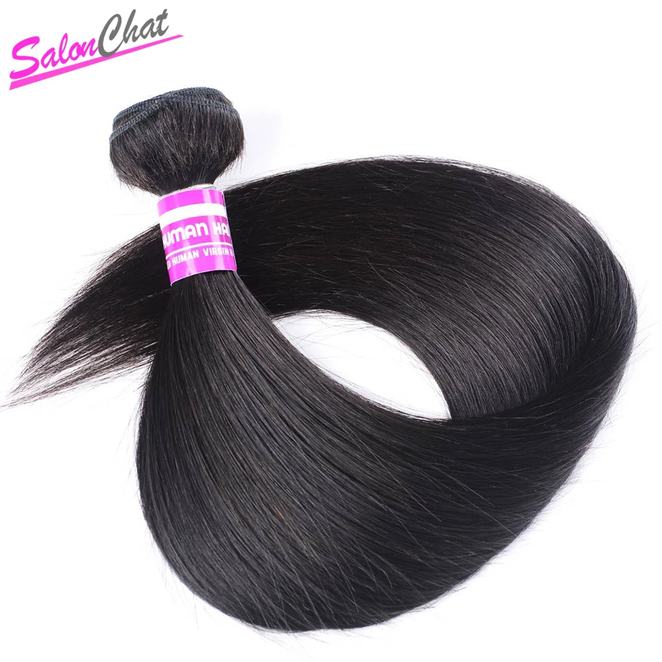 

1/3/4 Salonchat Bundle Deals 28 30 32 34 40 Straight Hair Bundles Indian Hair Weave Natural Long Remy 100% Human Hair Extensions