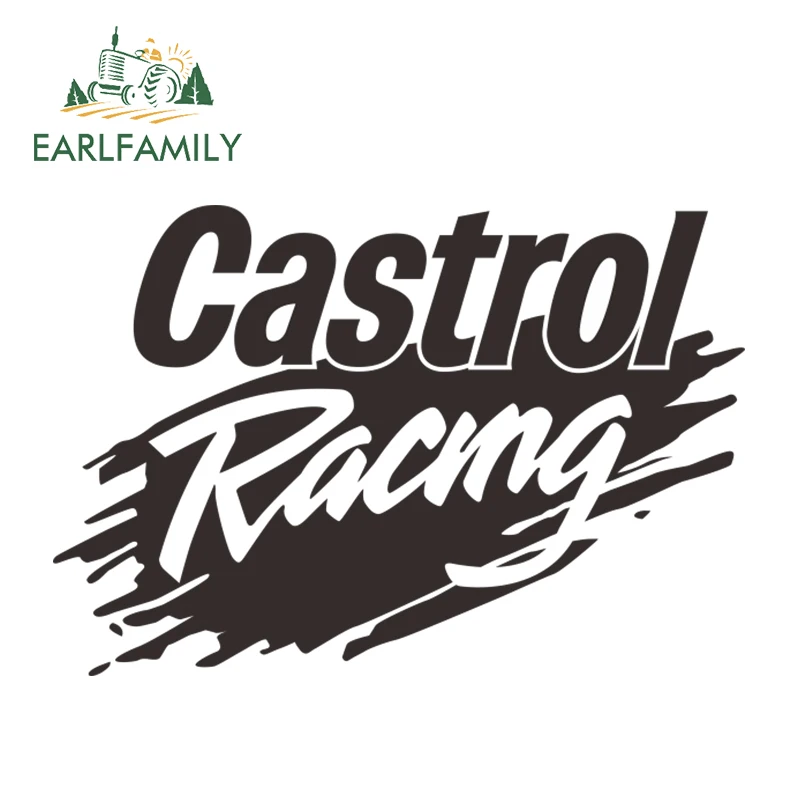

EARLFAMILY 13cm x 8.8cm For Castrol Racing Vinyl Sticker Car Bumper Window Decal Waterproof Accessories Reflective Car Stickers