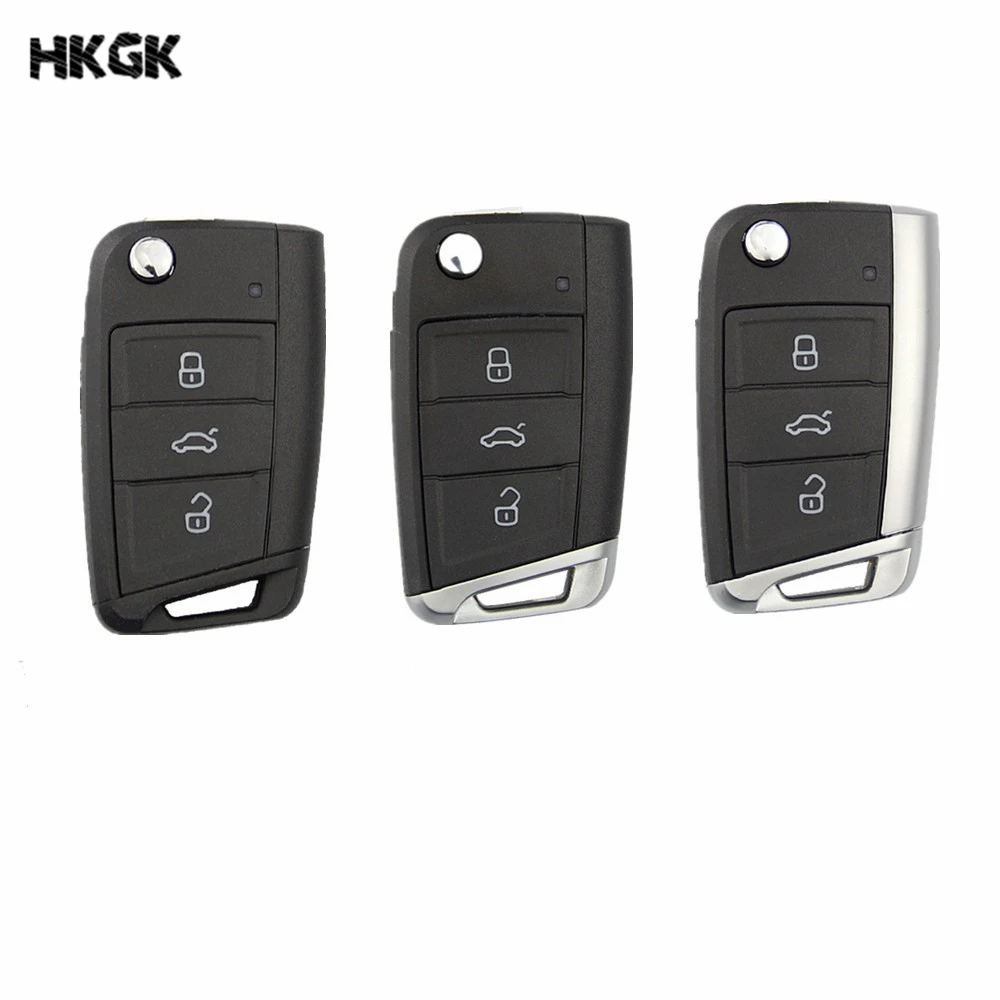 Okeytech-3-Buttons-Remote-Car-Key-Shell-Case-Cover-Fob-For-Volkswagen-Passat-Golf-7-MK7