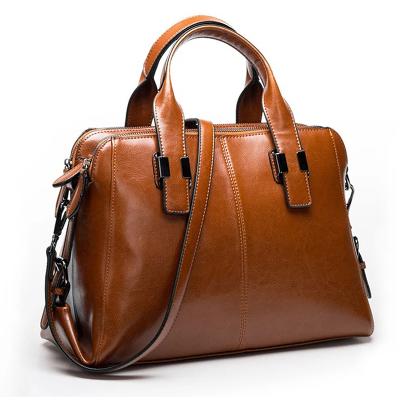 

Leather Ladies HandBags Women Totes Messenger Bags Hign Quality Designer Luxury Brand Bag(brown)