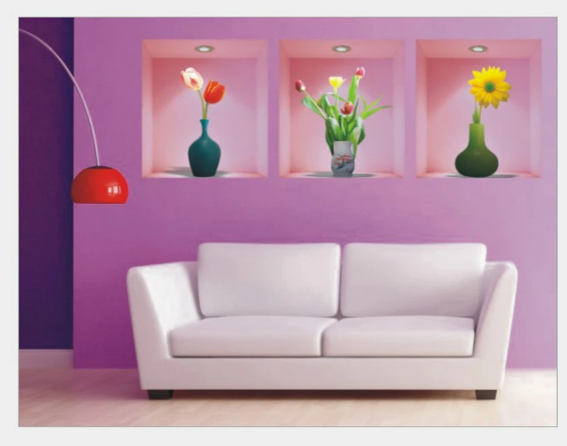 NEW 3D Wall Stickers A suit of three can be removed Wall Art good