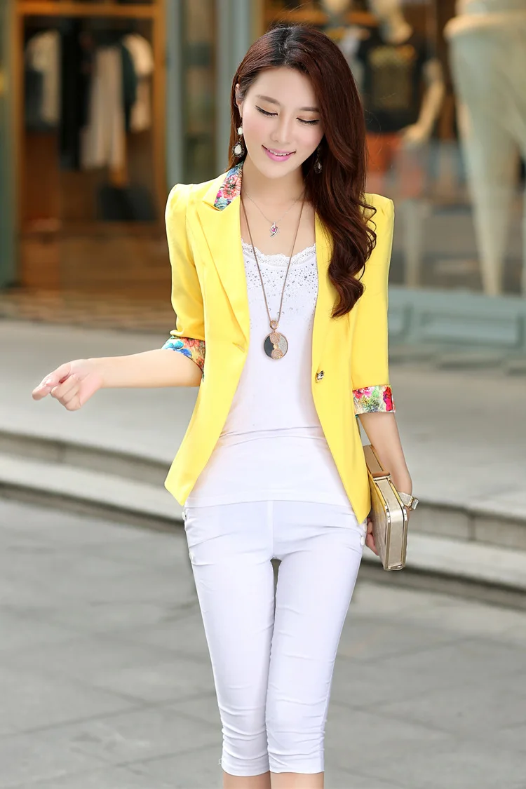 Mr.nut women's new Korean version of the small suit women's jacket seven-point sleeves Slim female wild suit jacket