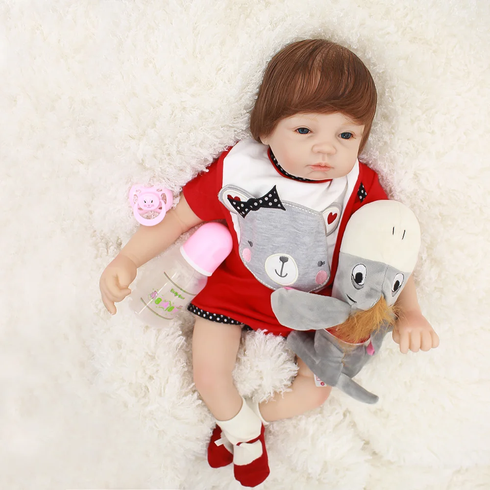 NPK 22 дюйма 55 см силиконовые реалистичные куклы-реборн кукла для новорожденных мальчиков Модная кукла рождественский подарок Новогодний
