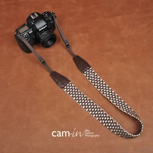 Cam8770 коричневый Клетчатый Стиль хлопок тканый цифровой ремешок для фотокамеры SLR для sony Nikon