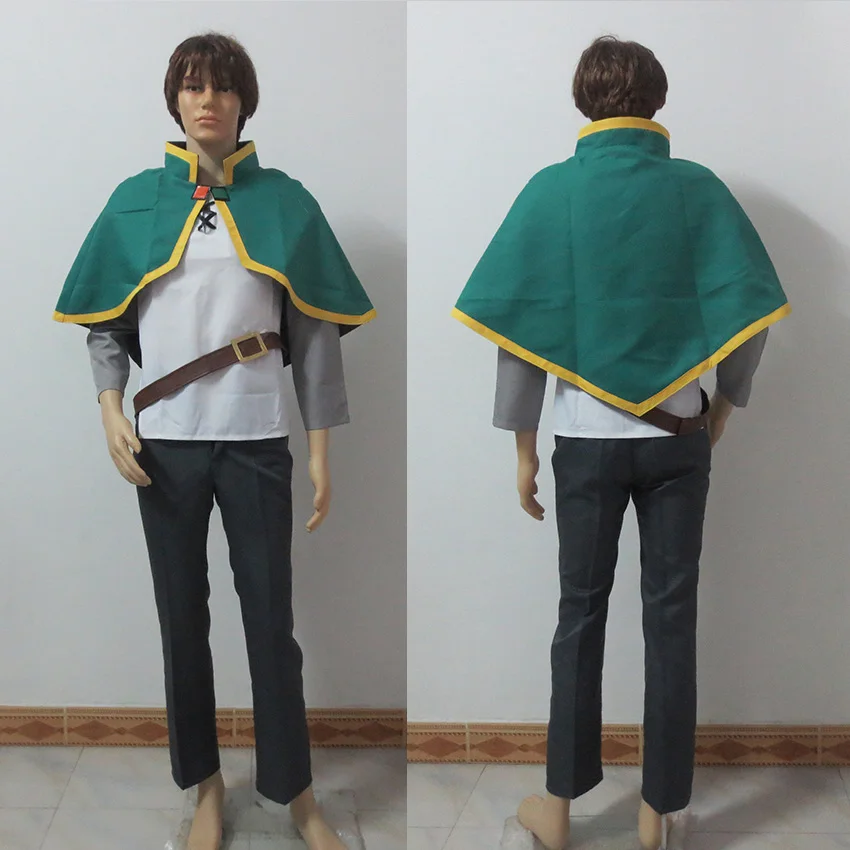 KonoSuba Kazuma Satou Косплей Костюм Полный комплект сделанный на заказ любой размер|cosplay