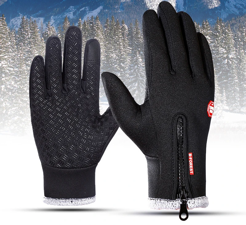 Мужские и женские водонепроницаемые зимние теплые лыжные перчатки для сноуборда с сенсорным экраном для езды на мотоцикле и велосипеде