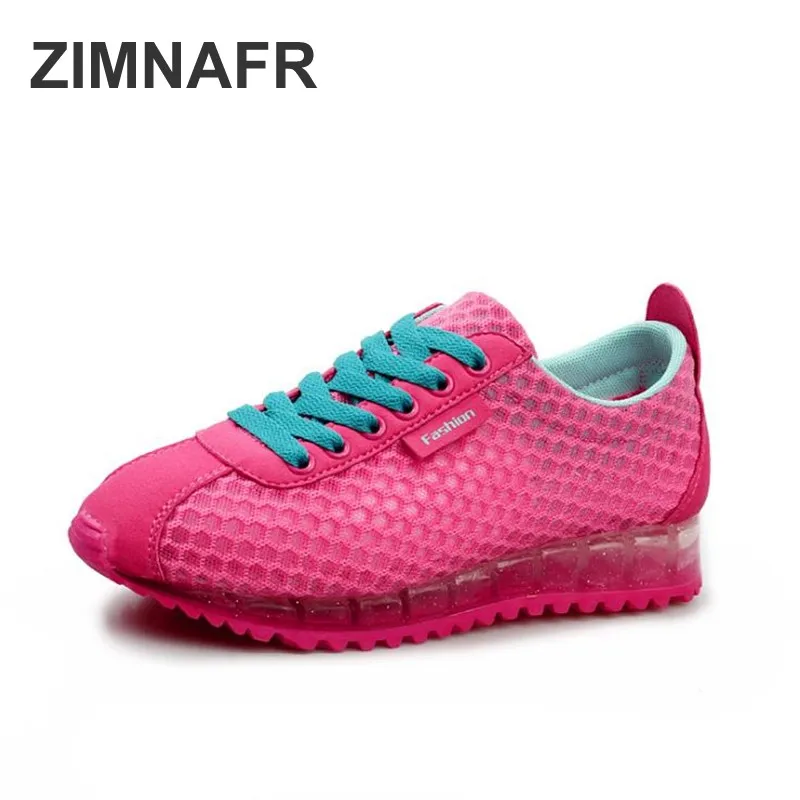 

zimafr 2018 summer new air mesh student breathable lace up outdoor women shoes lightweight woman fashion sneakers shoes 35-40