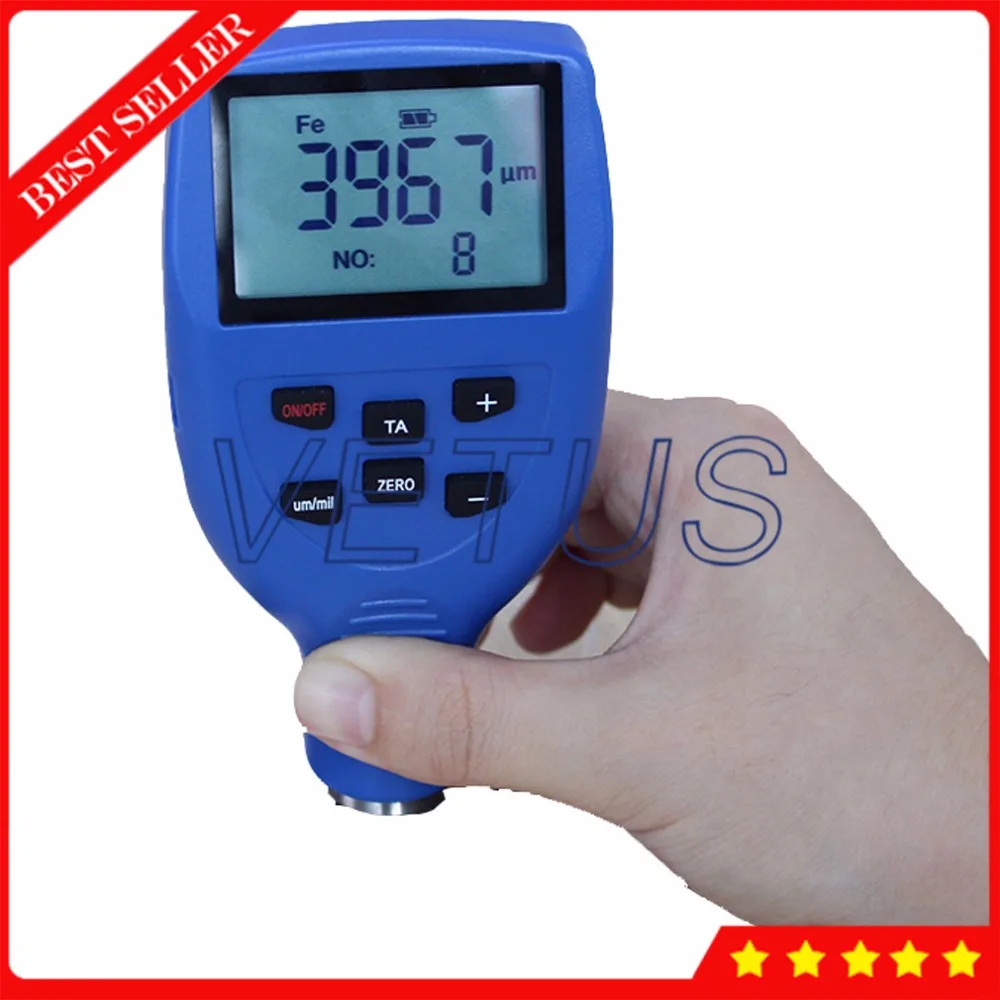 

DR5000 Large Range Coating Thickness Gauge Tester Meter with 0~5000um Measurement Range Magnetic Method Metal Probe