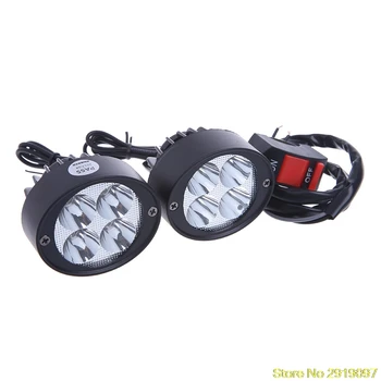 

1 Pair Universal DC 12-60V LED Motorcycle Fog Light Spotlight Lamp With Switch For Motorcycle, Boat, Cars, Trucks