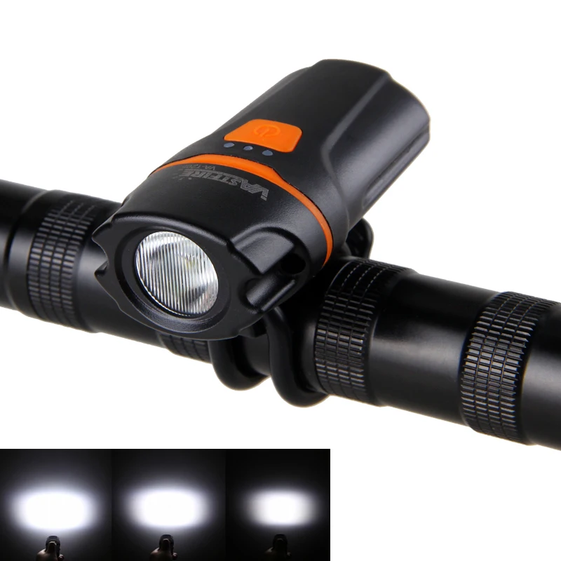 USB Rechargeable Front Bike Lamp 200lm Floodlight MTB Bicycle Headlight