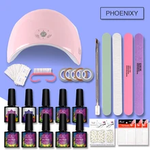 Маникюрный набор Гель-лак для ногтей Набор 36 Вт УФ светодиодный светильник 8 мл Гель-лак Инструменты для маникюра Набор для дизайна ногтей все для маникюра полный набор