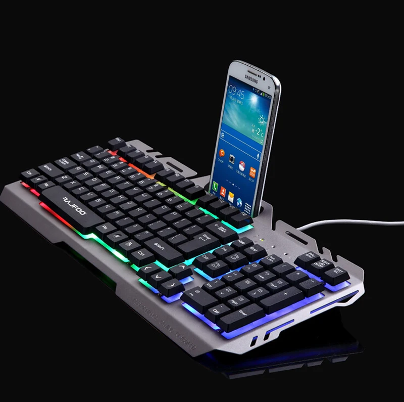 Professional Gamers Computer Metal Wired USB Gaming Keyboard Backlit