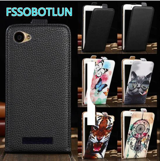 

FSSOBOTLUN For BQ BQ-5000L Trend Case Cartoon Painting vertical phone bag flip up and down PU Leather cover For BQ 5000L