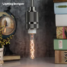 T20 Ретро Винтаж Эдисона мощностью 40 Вт 220-240 V E14 110 мм Вольфрам нити из углеродистой стали катод электрическая лампа трубчатая Форма украшение дома