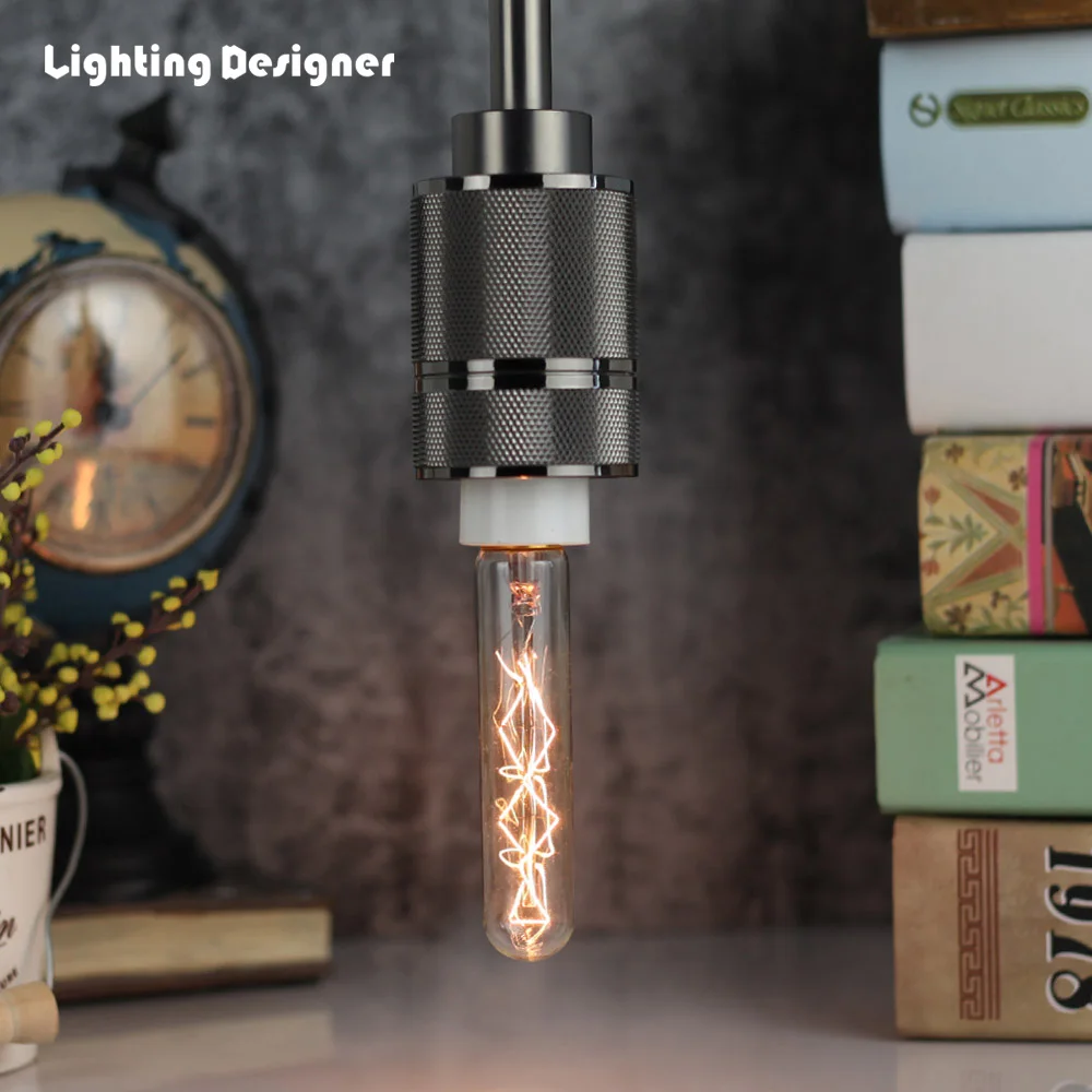 

T20 Retro Vintage Edison Bulb 40W 220-240V E14 110mm Tungsten Filament Carbon Filament Light Bulb Tube Shape Home Decoration