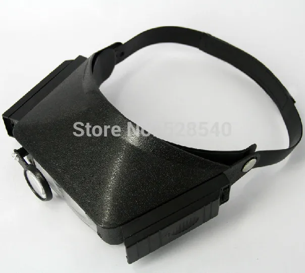 

1PCS MG81007 1.5X, 2.3X, 3.7X, 4.8X Headset Magnifier with 2LED lights Free shipping