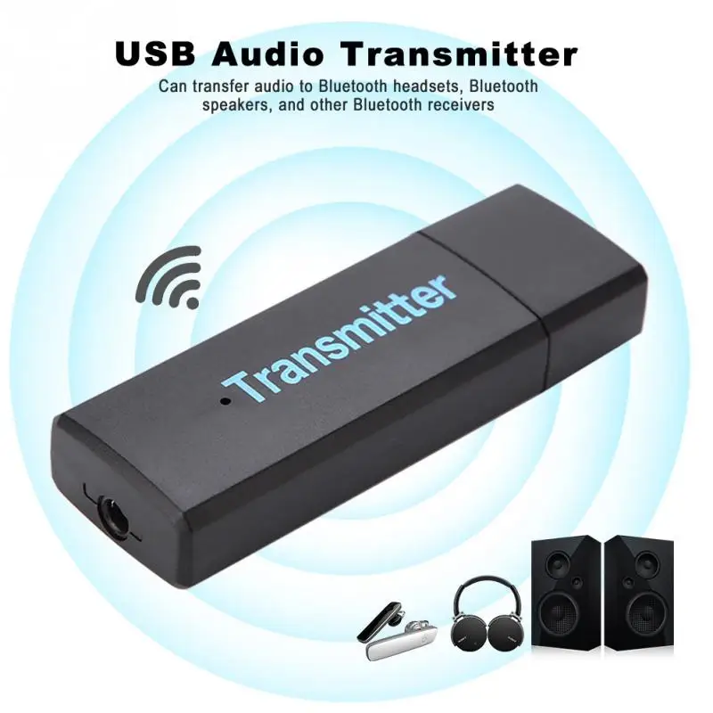 

USB Transmitter Bluetooth Wireless Audio Transmitter BT3.0 EDR HiFi Stereo Audio 3.5mm to RCA Adapter for iPod TV CD player PC