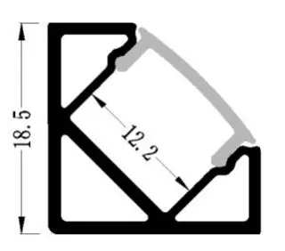 20 штук 2 м/шт. алюминиевый профиль для светодиодного освещения светодиодные полосы угловой алюминиевый профиль канал для светодиодной полосы модель дома 18