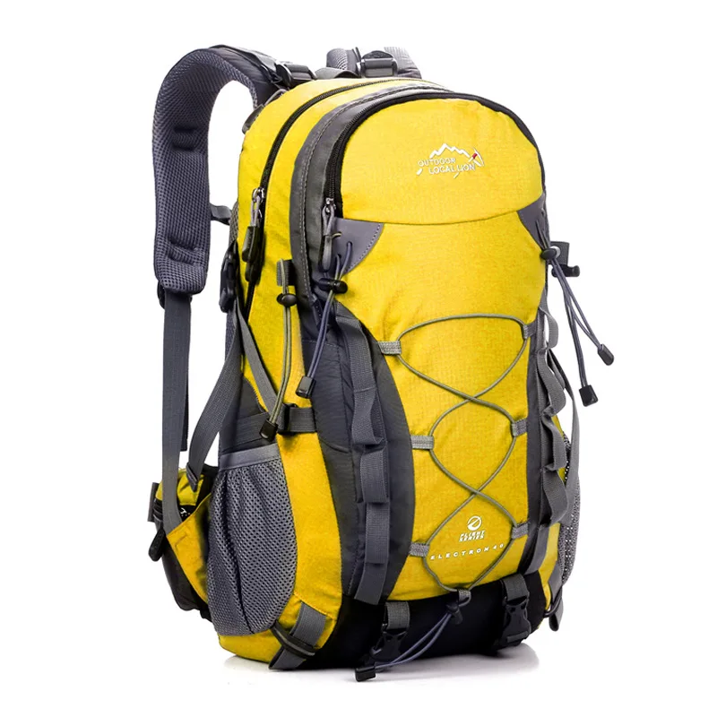 Унисекс, 40 л, женские рюкзаки для путешествий, много цветов, двойная сумка на плечо, полиэстер, мужской рюкзак, Одноцветный, 443 - Цвет: yellow