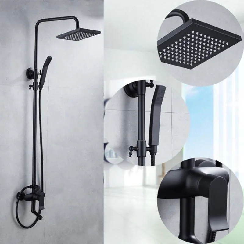 Billig Bad Luxus schwarz dusche set mixer mit dusche schwarz dusche set bad Dusche wasserhahn Badewanne Wasserhahn Sets