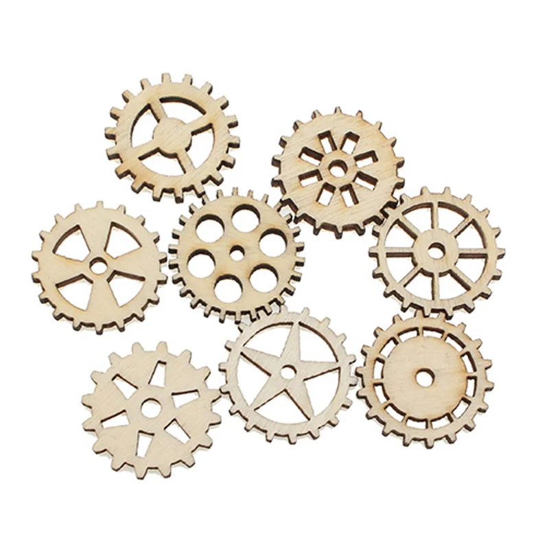 

100pcs Laser Cut Wood Shapes For Craft DIY Scrapbooking Embellishments MDF Madera Home Decoration Fit Hanging Ornament Accessory