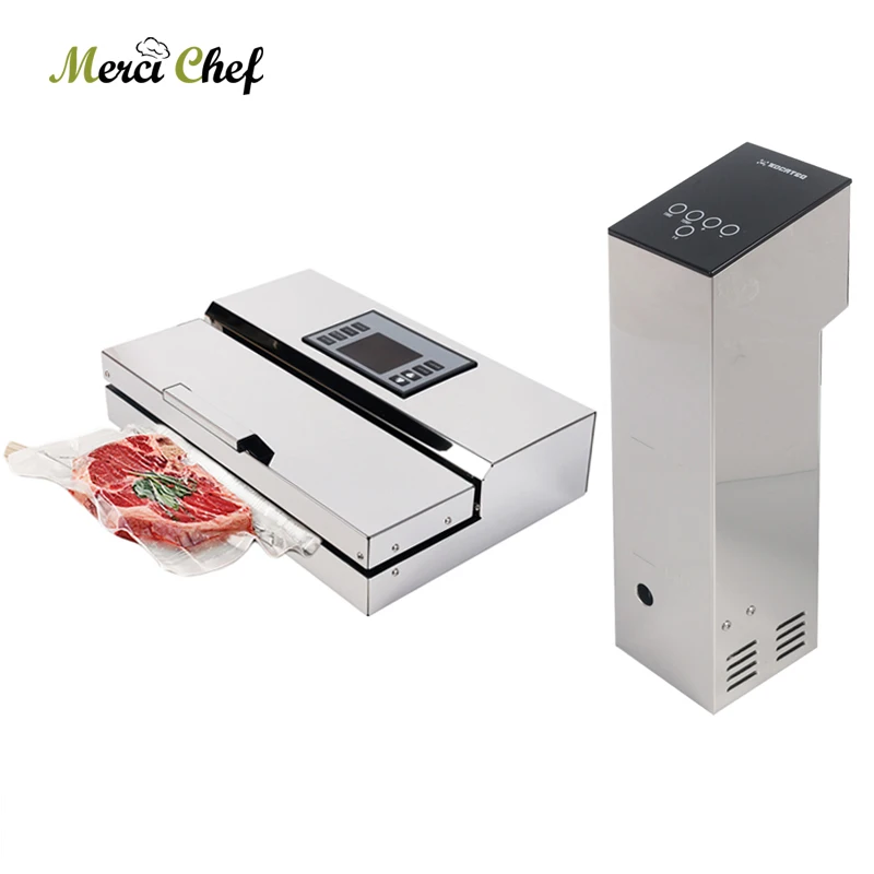 1 лот вакуумный упаковщик+ Sous Vide плита для готовки МАШИНА погружения Медленная Плита Коммерческая вакуумная машина для упаковки пищевых продуктов с упаковочными мешками