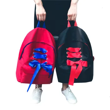 

Harajuku Ribbon Bowknot Backpack School Bags For Teenager Girls Stuednts Book Bag Notebook Backpack Street Fashion nbxq182