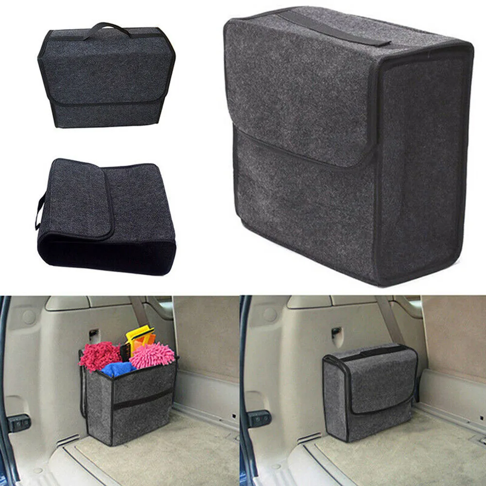 

Car Soft Felt Storage Box Trunk Bag Vehicle Tool Box Multi-use Tools Organizer Bag Carpet Folding For Emergency Box Tidying Tool
