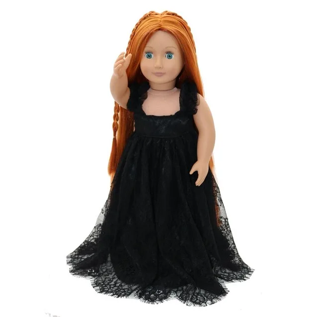 

Six models Fashion Dress Elegant Length Floor Skirt Shoulder Straps Lace Dress Fits 43CM Baby Nenuco Doll 46cm Girl Doll
