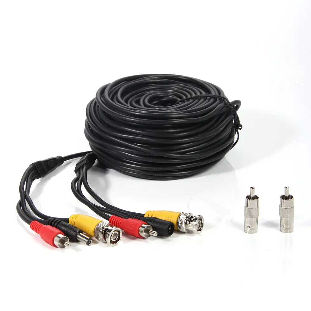 100ft CCTV RCA Surveillance Security Camera Wire Cable Audio Video BNC
