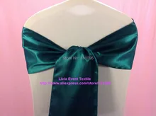 180pcs #163 Dark Teal Green Satin Sash 20x270cm For Wedding Events &Party Decoration