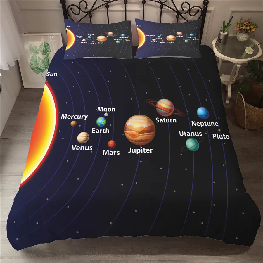 

A Bedding Set 3D Printed Duvet Cover Bed Set Space astronaut Home Textiles for Adults Bedclothes with Pillowcase #ETTK08