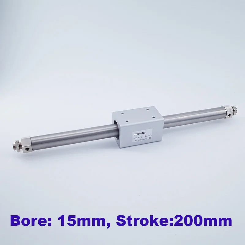 Пневматический привод CY3B высокого качества диаметр 15 мм ход 200 мм|rodless air cylinder|actuator