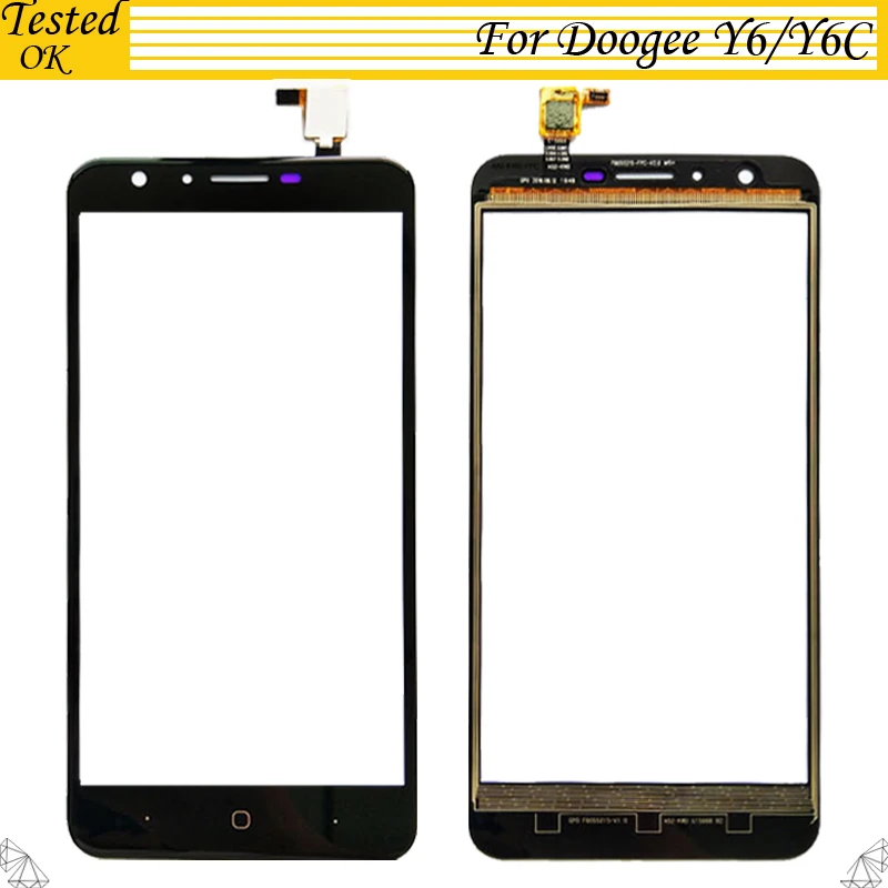 Черный сенсорный экран Для DOOGEE Y6 Y6C 5 дюйма дигитайзер сенсорного экрана для