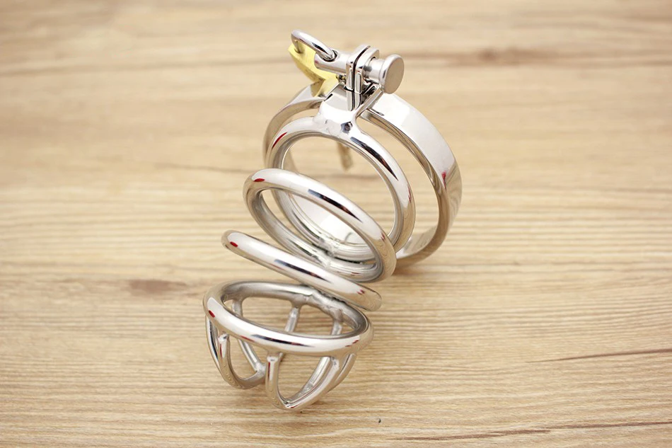 Male Chastity Device Stainless Steel Cock Short Cage Men's Virginity Lock, Small Chastity Belt Adult Game Sex Toys 6 Male Chastity Device Stainless Steel Cock Short Cage Men's Virginity Lock, Small Chastity Belt Adult Game Sex Toys 6