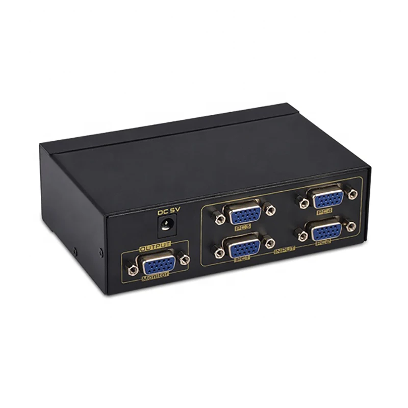 VGA smart коммутатор 4 в 1 с пульта дистанционного управления vga компьютера