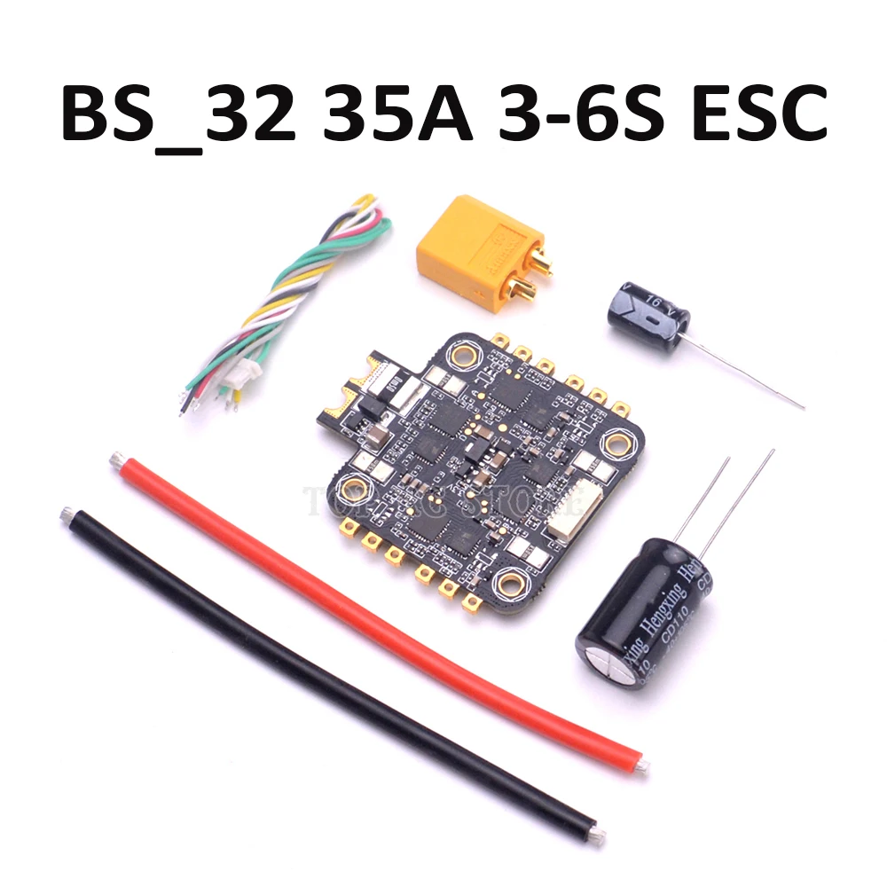 

BS_32 35A 4IN1 3-6S ESC BLheli32 DShot1200 Dshot600 Dshot300 controller board for multi-axis FPV Drone Wizard X220 ZMR250