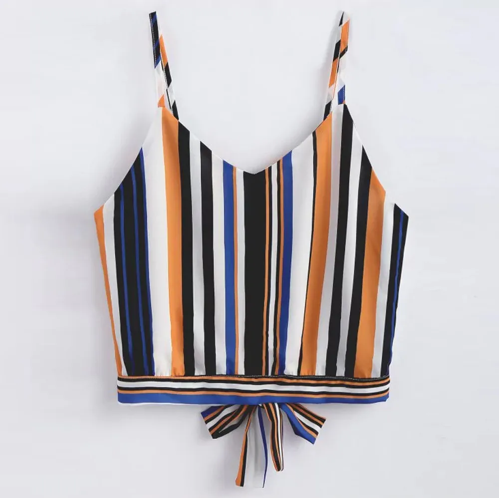 

Preferential Summer Sexy Female Crop Tops 2019 Sexy Lady Sleeveless Butterfly Knot Vest Floral Top Dropship #0803 A2#