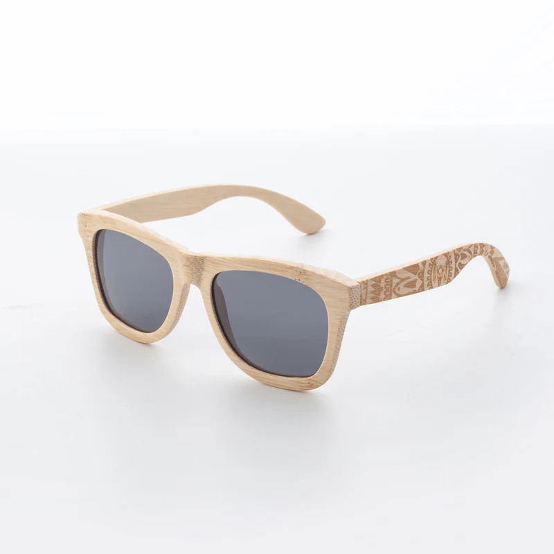 bambu quadro polarizado óculos de sol de praia