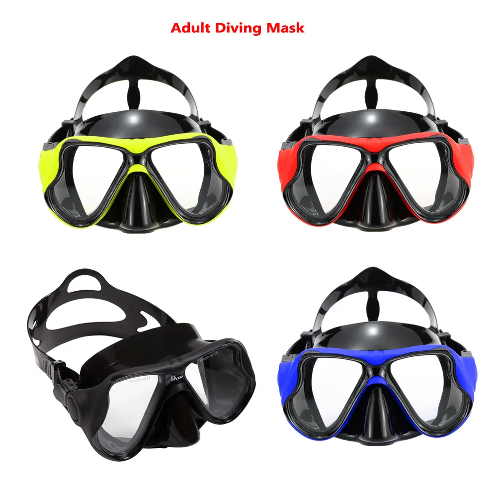 Professional Adult and kids diving mask Black silicone adult scuba