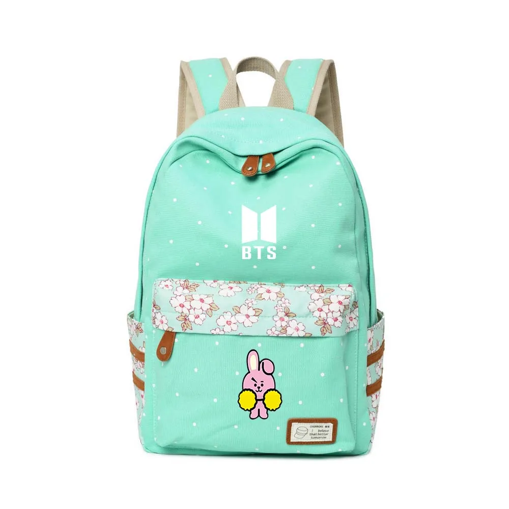 Новый Kpop Bangtan мальчиков мультфильм CHIMMY COOKY TATA KOYA рюкзак из холщовой ткани с