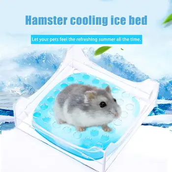 

Cute Small Animal Pet Hamster Supplies Summer Cooling Pad House Pet Cooling House Nest Guinea Pig Hamster Cage