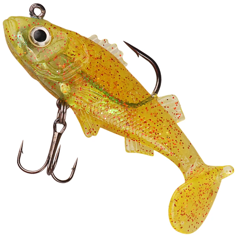 5pcs Flexible Soft Squid Lures Silicone Lure With Luminous Eyes Swimbaits Wobbler Soft Bait Artificial Bait