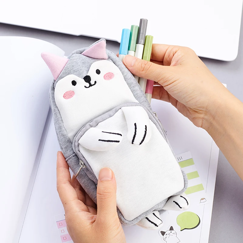 

Korea Large Capacity Pencil Bag Cute Cartoon Pencil Bag for Girls School Pen Bag Case Supplies Women Lady Makeup Cosmetic Bag